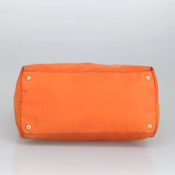 PRADA Hand Bag Nylon Leather 2way Orange Auth 99127 - Picture 10 of 16
